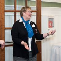 Attendees discussing